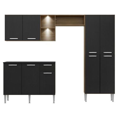 Cozinha Compacta C/ 2 Leds 3 Pçs Pequim Multimóveis V3412