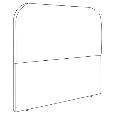 Cabeceira Casal 140 Cm Com Frame Alana Boucle Cinza Artte Cinza