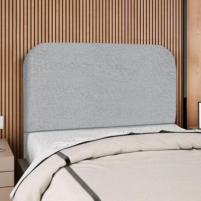 Cabeceira Casal 140 Cm Com Frame Alana Boucle Cinza Artte Cinza