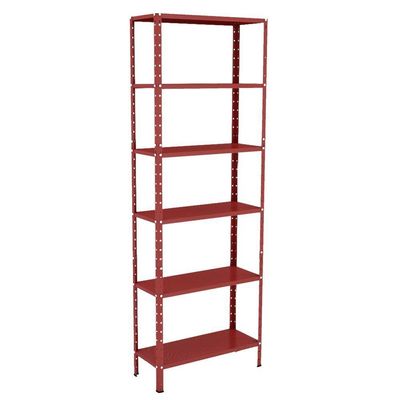 Estante 6 Prateleiras Aço Livros Quarto Cozinha Multiuso Fer Vermelho
