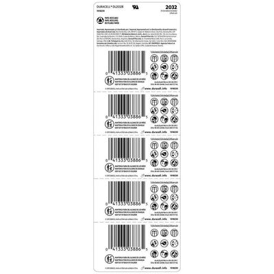 Pilha Moeda Lithium 3v Cr2032 Duracell Com5 Pilhas