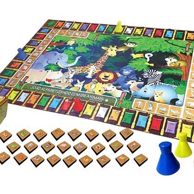 Tapete Jogo Alfabetizando com os Animais - Gigante - Dicá