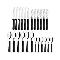 Faqueiro Inox 24Pcs Tulum Preto Tramontina 23299089