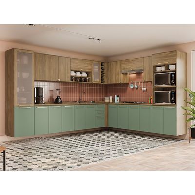 Armário Aéreo Botanic 60cm 1 Porta Basculante MDP Kappesberg Nogueira