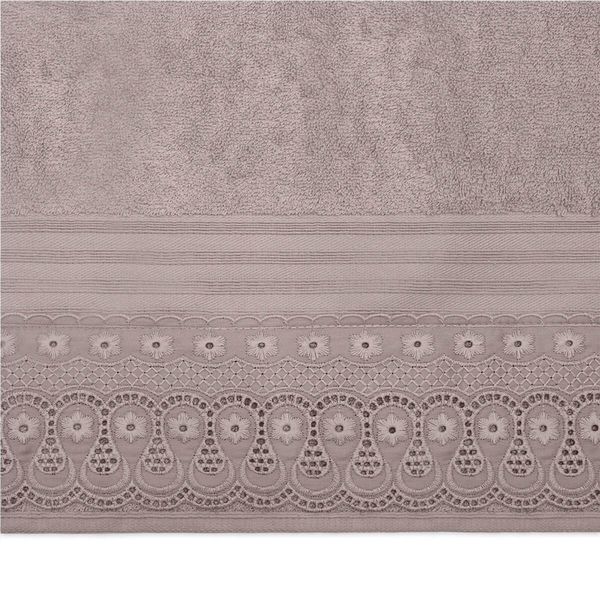 Toalha Lavabo com Renda Renascença Bege Bouton