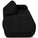 Sofá 3 Lugares Sala Living Orgânico 188cm Fávara K01 Couríssimo Preto - Lyam Decor