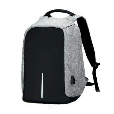 Mochila antifurto Reforçada Resistente Notebook USB Dl0848 cinza