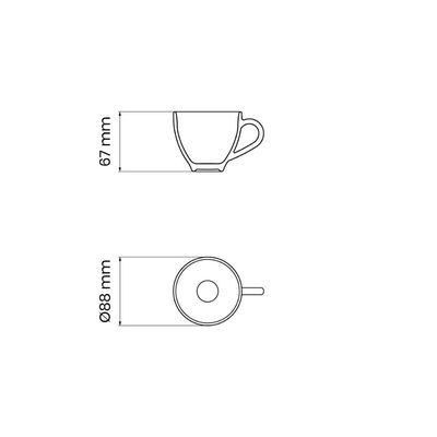Xícara Café Tramontina Maria Augusta em Porcelana 100 ml