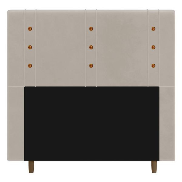 Cabeceira Cama Box Casal Queen Size Roma 160cm Veludo Bege - Desk Design