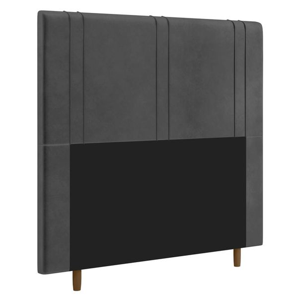 Cabeceira Cama Box Casal Vittória 140cm Suede Cinza - Desk Design