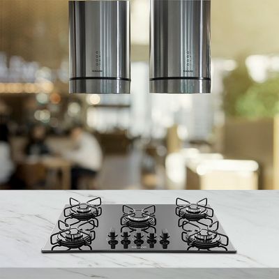 Cooktop 5 Bocas FG5005AVP a Gás Acendimento Superautomático Suggar Preto / Bivolt