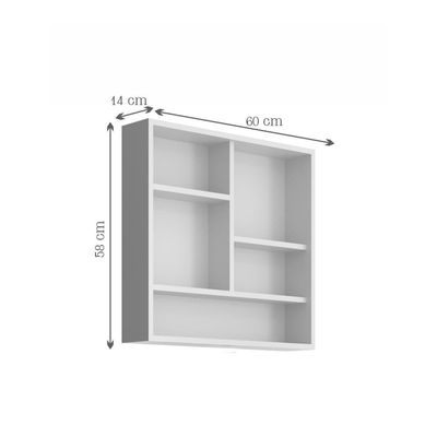 Espelheira Para Banheiro 2 Portas 60Cm Cr10075 Branca