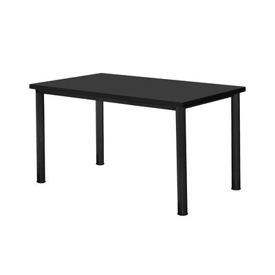 Mesa de Jantar Retangular Júlia Plus com 6 Cadeiras Aço Nobre Preto com Amarelo