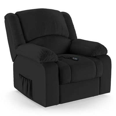 Poltrona do Papai Reclinável Melim Controle Power Elétrico PU Preto FH1 - D'Rossi