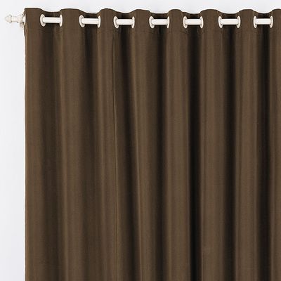 Cortina Tóquio Varão Simples Tecido Oxford 2,00m x 1,70m Janela Quarto Sala - Marrom