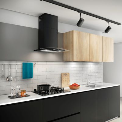 COIFA FRANKE CLASSIC DE PAREDE EM AÇO INOXIDÁVEL PRETO 60CM 220V 18799