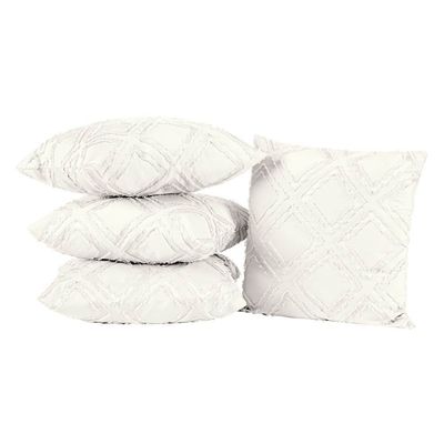 Almofadas Cheias Aveline 45cm x 45cm 04 Peças - Off White
