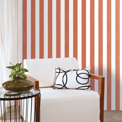 Papel de Parede Essential Listrado Laranja ES50603