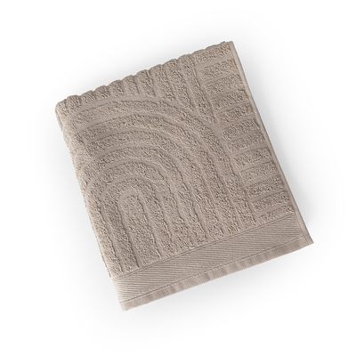 Toalha de Rosto Dunna Fio Penteado Relevo Dunas 01 Peça 100% Algodão - Amêndoa