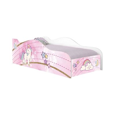Cama Solteiro Infantil 197x91,5cm para Quarto Personagens Unicórnio K02 - D'Rossi