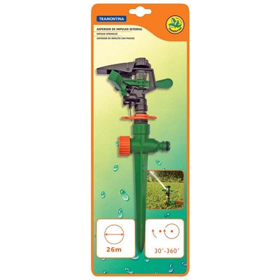 Aspersor de Impulso Setorial p/ Engate Rápido Tramontina Verde