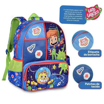 Mochila Gato Galáctico Gg24117 Escolar Infantil 20l