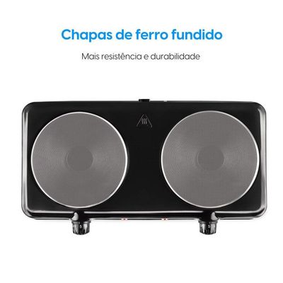 Fogão Elétrico Cooktop Portátil 2 Bocas - 220V