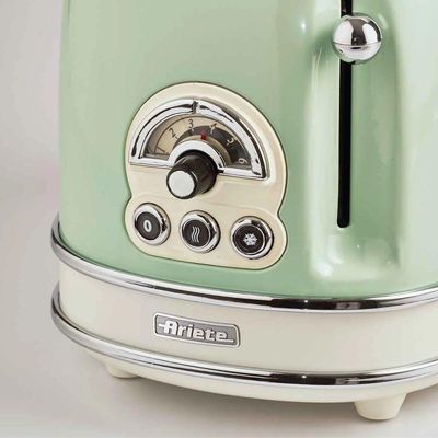 Torradeira Elétrica Ariete Vintage Verde 6 Níveis 750w 110v - Linha Retrô Modelo 155