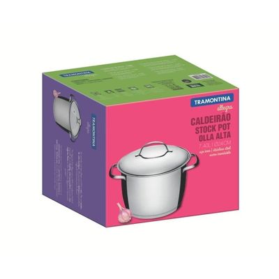 Caldeirão Allegra 24 Cm 7,5 L Em Aço Inox
