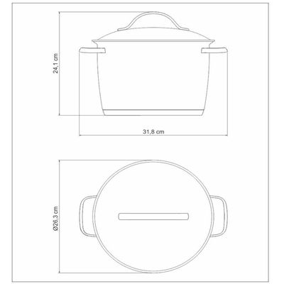 Caldeirão Allegra 24 Cm 7,5 L Em Aço Inox