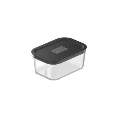 Conjunto De Potes De Vidro Herméticos 3 Peças Fresh Lock Preto Ou