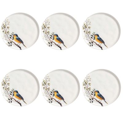 Conjunto De Pratos Rasos 06 Peças Bio Birdy Porto Brasil