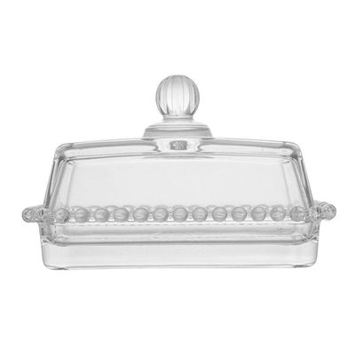 Manteigueira Cristal Com Tampa Pearl 17 X 10,5 X 10 Cm Wolff