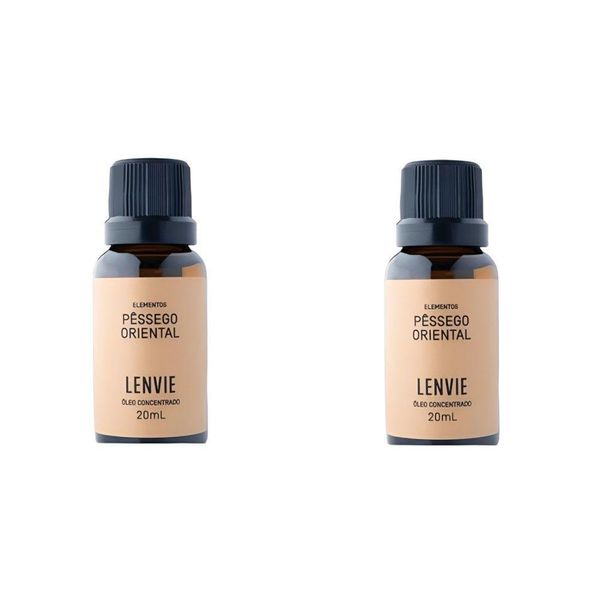 Kit 02 óleos Concentrado Pêssego Oriental 20ml Lenvie