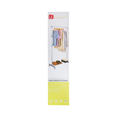Roupeiro Le com Sapateira Prata 88x43x97 170cm