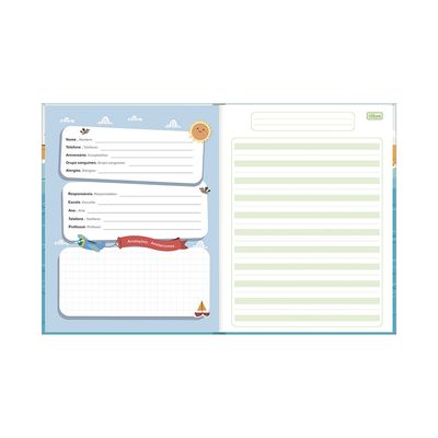 Caderno Caligrafia Tilibra Brochura Capa Dura Pauta Verde Sapeca 40 Folhas