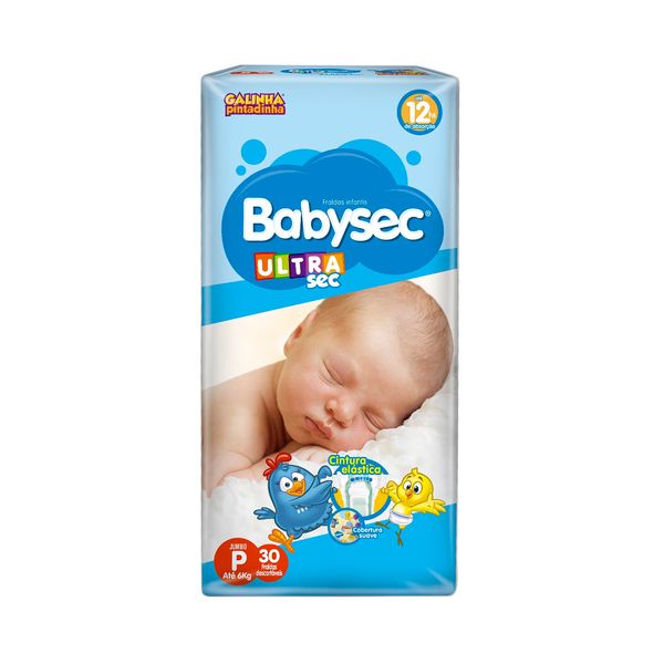 Fralda Descartável Babysec Tamanho P com 28 Unidades