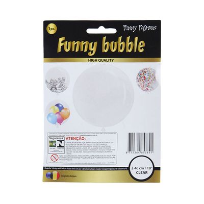 Balão Funny Bubble 18" Transparente