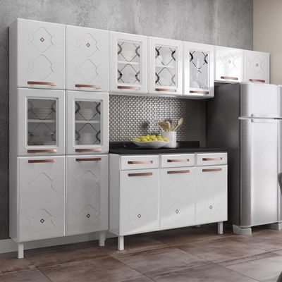 Cozinha De Aço Compacta 3 Peças Regina Glass Cr6136 Branco
