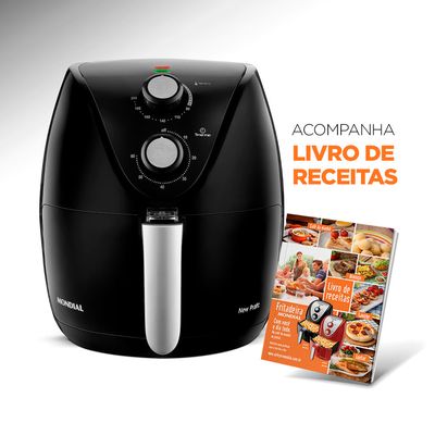 Fritadeira Elétrica Air Fryer Mondial New Pratic AF31 3,5L Preta - 220V