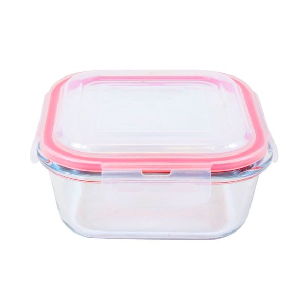 Pote de Vidro Hermético Quadrado Le Click Transparente 800ml Pote de Vidro Hermético Quadrado Le Click Transparente 800ml