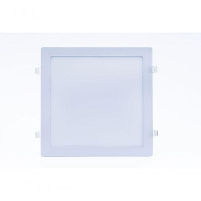 Plafon Led Slim 6w Quadrado Embutir 6500k Branco Frio Bivolt -kit Com 8 Unidades