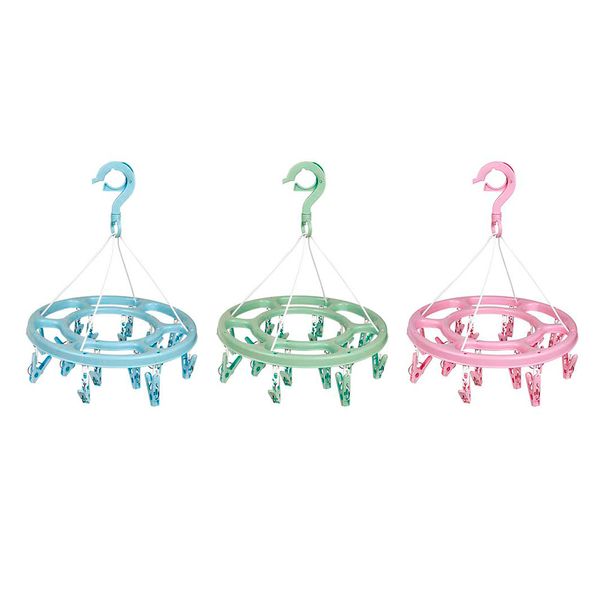 Varal de Pendurar Mor Plástico Redondo com 16 Pregadores - Item Sortido Varal de Pendurar Mor Plástico Redondo com 16 Pregadores - Item Sortido