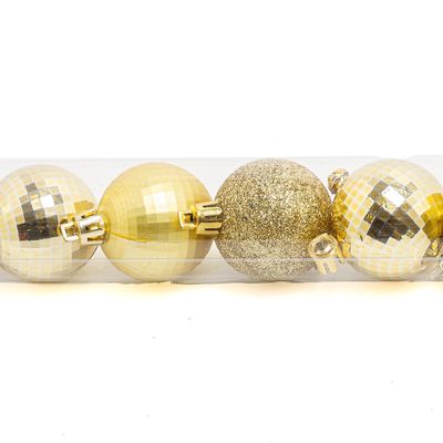 Tubo Bola Natal Le 6cm com 12 Unidades Dourado