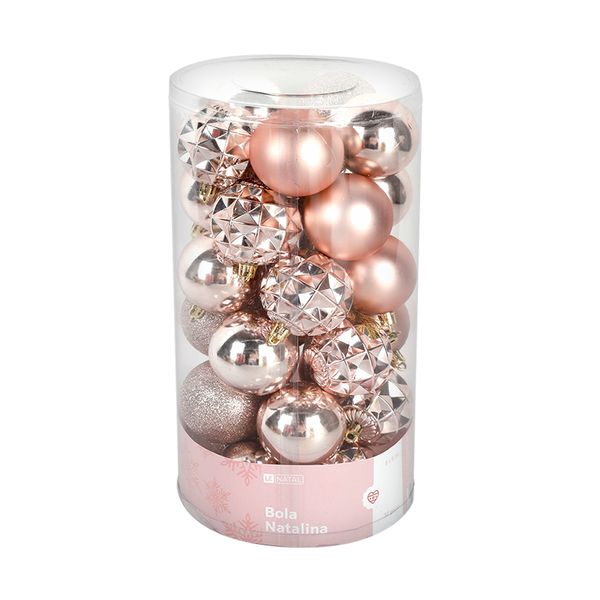 Tubo Bola Natal Le 6cm com 30 Unidades