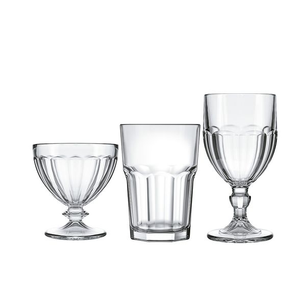 Conjunto de Copos e Taças Nadir Bistrol em Vidro Transparente com 18 Peças