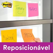 Bloco Adesivo Post It 3M Preto 60 Folhas 76x76mm
