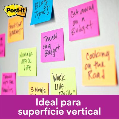 Bloco Adesivo Post It 3M Preto 60 Folhas 76x76mm