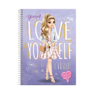 Caderno Universitário Foroni Amigas para Sempre 15 Matérias 240 Folhas Capas Diversas - Item Sortido
