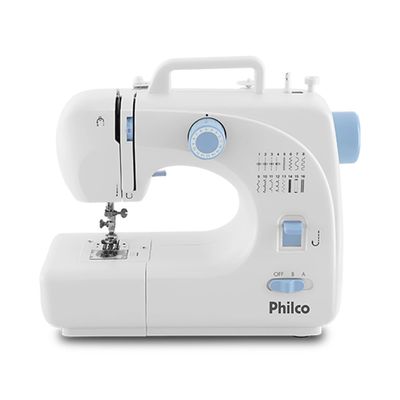 Máquina de Costura Philco Manual Portátil Elétrica Bivolt Doméstica